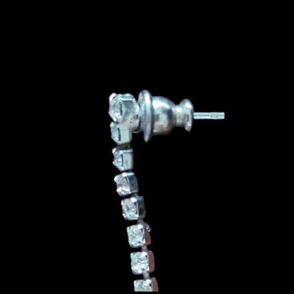 Drop Earrings-Tear cubic zirconia - Picture 3 of 3